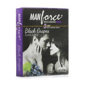 Manforce Condoms Black Grapes Flavoured 3pcs