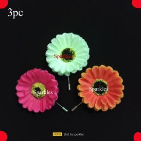 Artificial Flower Exclusive Floral Hijab Pin - 3pc