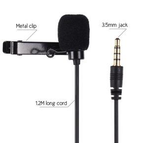 VELEDGE VD-S1 Lavalier Microphone Lapel Mic Clip-on Omnidirectional Condenser for iPhone Ipad Samsung Android Windows Smartphones