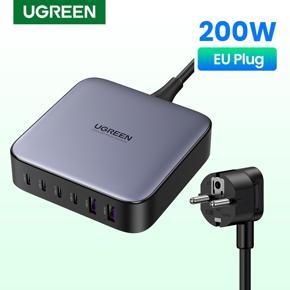 UGREEN Nexode 200W USB C Desktop Charger - 6 Ports GaN PD Fast Charger USB Charging Station Laptop Power Adapter for MacBook Pro/Air, iPad Pro/Mini, iPhone 13/13 Pro Max, Galaxy, Pixel