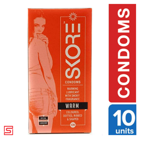 Skore WARM Dots With Smoky Condom - 10Pcs