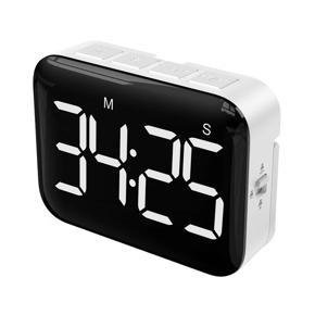 Digital LCD Kitchen Timer Large Display Timer Square Cooking Count Up Countdown Alarm Clock Sleep Stopwatch Clock