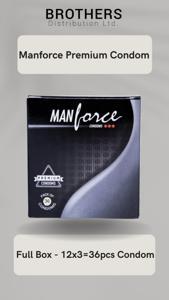 Manforce Condom - Premium Dotted Condoms - Full Box - 3x12=36pcs