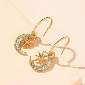 Fashion Geometric Women Dangle Earrings Earrings Of Star And Moon Female Korean Jewelry
