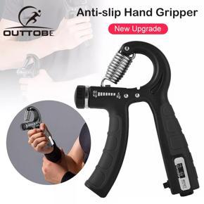 Outtobe Hand Gripper Adjustable Resistance Automatic Counting Non-Slip Hand Grip Strength Trainer Fingers Wrist Forearm Exerciser Workout Gear Home Gym Exercise Equipment