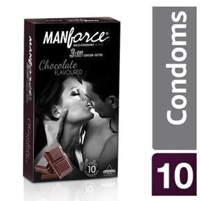 Manforce Chocolate Flavoured 3 in1 Condoms - 10pcs Pack