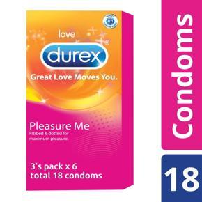 Durex Pleasure Me Flavored Condoms (1 Box); 18 pcs Pack Condom