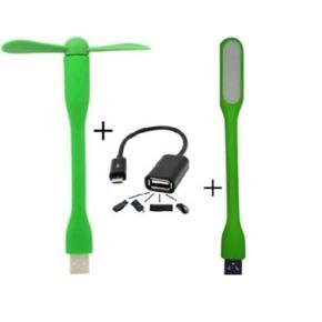 Combo Of Usb Fan + Light + Otg Cable