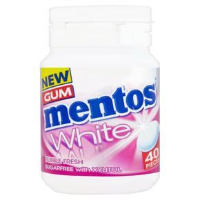 Mentos Gum White Sugar Free Bubble Fresh Bottle 40pcs HOLLAND