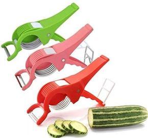 Tilak Kitchens Vegetable & fruit Cutter with super sharp edge blades and locking system, Best Multi-Purpose Manual Cutter & peeler