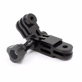 CNC Aluminium alloy Three-Way Pivot Arm Mount Adapter for GOPRO Hero 1 2 3 3+ 4 5 Session/Xiaomi Yi/SJ/GitUp Sport Camera Black