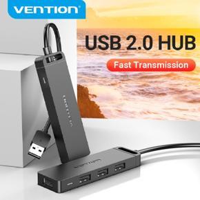 Vention USB Port HUB 2.0 Multi 4 USB Adapter with Micro Charge Power High Speed OTG for  PC Laptop Lenovo Xmi PS4 Xbox One Flash Drive HDD USB Splitter