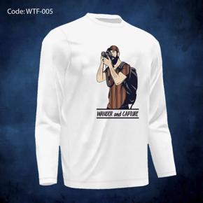 CAMERA MAN hite long Sleeve T-Shirt For Men