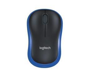 Logitech M185 Wireless Mouse USB for PC Windows, Mac and Linux, Grey with Ambidextrous Design-Black