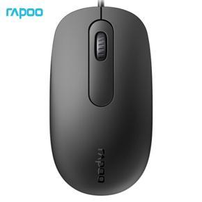 Rapoo N200 Wired Mouse USB Rechargeable Opto-electronic 1000DPI Plug And Play With Non-slip Grille Design