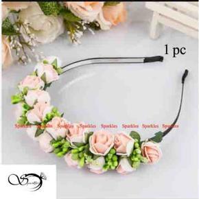 Artificial  flower hair band for girls- 1 pc