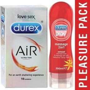 Pleasure Pack (Durex Sensual 200ml, Air - 10 Pieces)