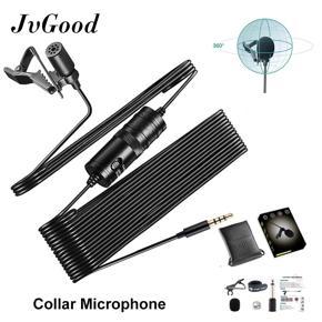 JvGood Micro-phones Collar Micro-phone Collar Clip Headset Micro-phone Micro-phone Clip 6M Handsfree Condenser Micro-phone Collar Mic for DSLR Camera PC Smart-phone