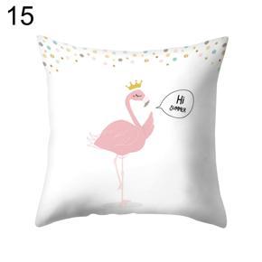 Love Flamingo Flower Throw Pillow Case Cushion Cover Sofa Bed Car Office Decor