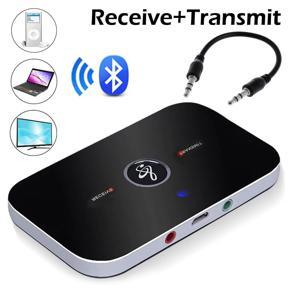2 in 1 Wireless B6 5.0 Adapter Bluetooth Transmitter Receiver APTX 3.5mm AUX Adapter Player For TV Smartphone PC Home Stereo MP3