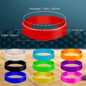 XHHDQES 10Pcs Silicone Bands for Sublimation Tumbler Shrink Wrap, Elastic Heat Resistance Rings for Sublimation Paper Holder