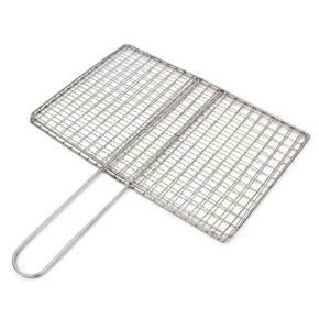 Stainless Steel BBQ Fish Meat Net Barbecue Grill Mesh Wire Clamp Outdoor Picnic