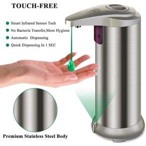 Soap Dispenser, Adjustable Switches Touchless Automatic Soap Dispenser, Equipped Infrared Motion Sensor Waterproof Base