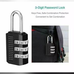 High Quality 3 Digit Combination Lock Padlock For Locker Gym Bag School Travel Suitcase