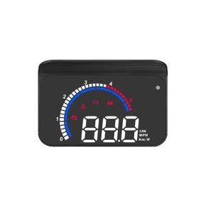 Car HUD Display, Head Up Display Windshield Projector with Speed, Digital Clock, Overspeed Warning, Mileage Measurement, Water Temperature, Direction, Single Range Display for All Vehicles
