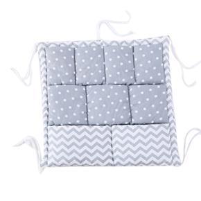 Multi-Layer Cotton Crib Storage Bag Cartoon Multifunctional Bedside Baby Diaper Storage Bag