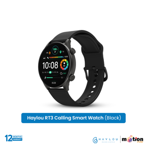 Haylou Solar Plus RT3 Bluetooth Phone Calls 1.43-inch AMOLED & 105 Sport Modes Smartwatch With IP68 Waterproof