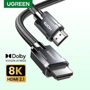 Ugreen HDMI 2.1 Cable for Xiaomi Mi Box HDMI Cable Cord 8K/60Hz 4K/120Hz 48Gbps Digital Cables for PS5 PS4 HDMI Splitter 8K HDMI 2.1