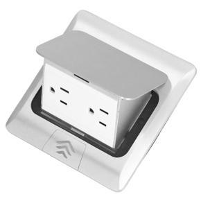 Limeng La Concealed Recessed Socket Aluminum Alloy PC Desktop Outlet for Residences US Plug 250V