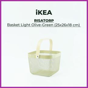 RISATORP Basket light olive-green 25x26x18 cm