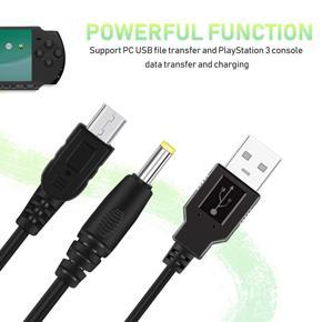 USB Data Cable for Sony Psp 1000 2000 3000, Charging Cable 2-In-1