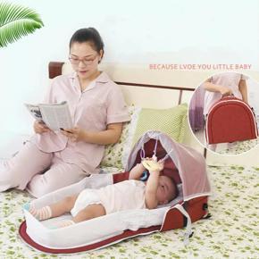 Baby Bed , Travel baby Portable Mobile Crib Baby Nest Cot Newborn Multi-function Folding Bed Child Foldable Chair With Toys Mosquito Net