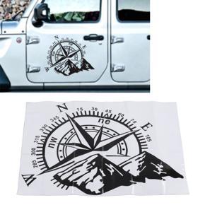 Compass mountain sticker, universal scratch resistant compass car decal for hood door body