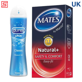 Durex Combo Mates Condom UK - 12s With Free Durex Lube - 50ml