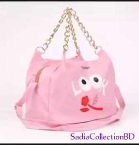 Ledies Leather parses handbags women shopping tote hand bags pink colour. -