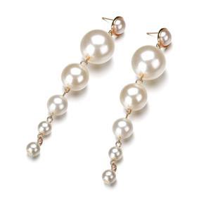 Elegant Simple Artificial Pearl Long Tassel Earrings for Girls Simple Stylish Simple Fashion New Collection - Earrings for Girls / Earrings for Women Simple
