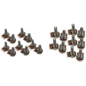 20Pcs Guitar Small Size Pots Potentiometers for Guitar Bass Parts,A500K & A250K