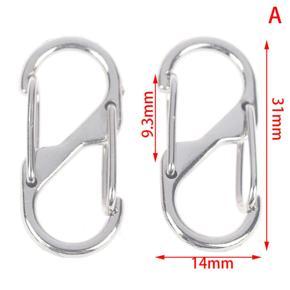 2 Pcs Zinc alloy S-shaped mountaineering buckle S-shaped double head spring hook BDM