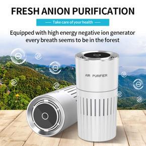 Desktop Air Purifier with High Efficiency 2PCS HEPA Filter UV Light Portable Air Purifier USB Charging Quiet Bedroom Air Cleaner for Home Car Office Allergies Pets Dust Pollen Smoke Hair Odors