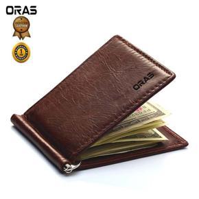 ORAS Premium Leather Slim Clip Wallet