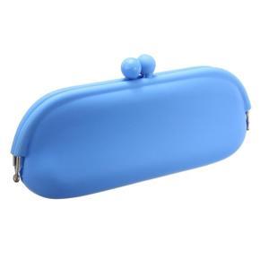 Spectacle Glasses Soft Cover Case Silicone Fashion Neon Silicone Pouch Bag Blue - blue