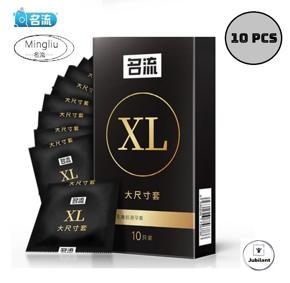 Mingliu 10 PCs/Box 55mm Condoms Large Size Condoms Sleeve Natural Latex Contraception