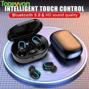 Topewon TWS Earphone Wireless Bluetooth 5.0 In-Ear Stereo Headphones Waterproof Sport Headsets Noise Reduction Earbuds with Mic