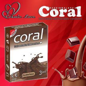 Coral Chocolate Flavor Condom