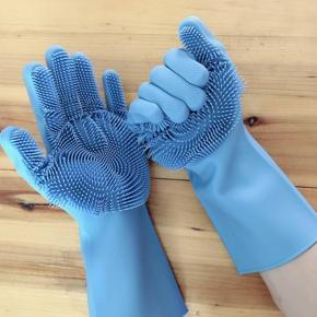 Hand Gloves Silicone Dish Washing Kitchen Gloves-Multicolor