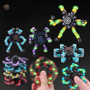 LATEST FLEXIBLE AND BENDABLE Fidget Spinner Chain Toys For Children Antistress Hand Spinner Vent Toys Adult Stress Relief Sensory Gyro Gift